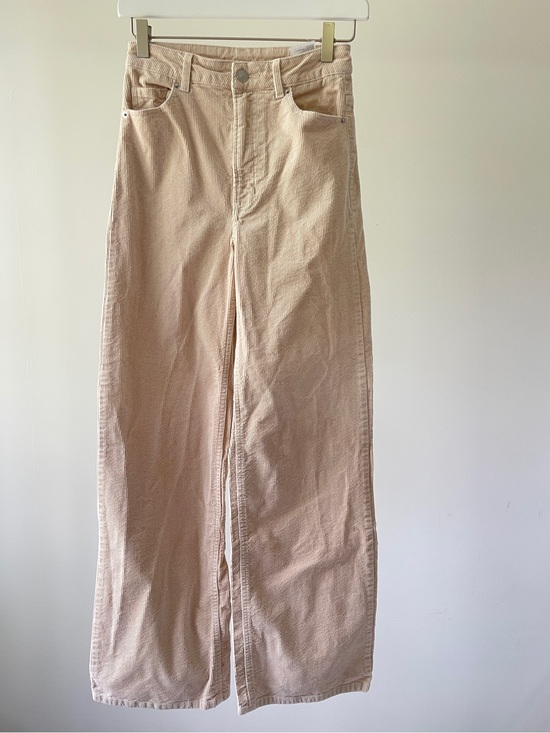 H&M Pants - H&M Divided Light Beige Corduroy Wide Leg Pants Size 2